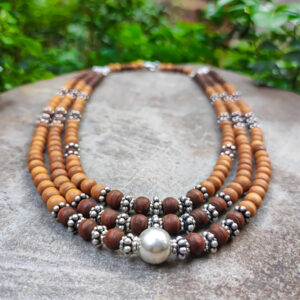 Three Round Tulasi Beads